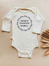 Daddy's Favorite Human Organic Bodysuit Long Sleeve by Tenth & Pine, product image 2