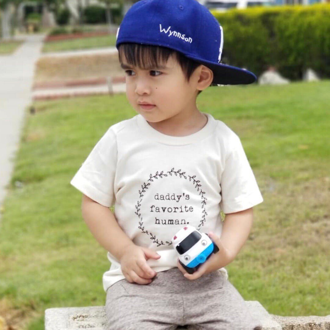 Daddy’s Favorite Human Organic Kids T-Shirt by Tenth & Pine, product image 6