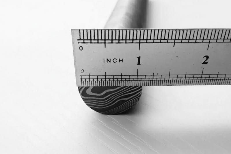 Damascus Steel Rod 10 Inch Round Pattern Welded Bar for Ring Making