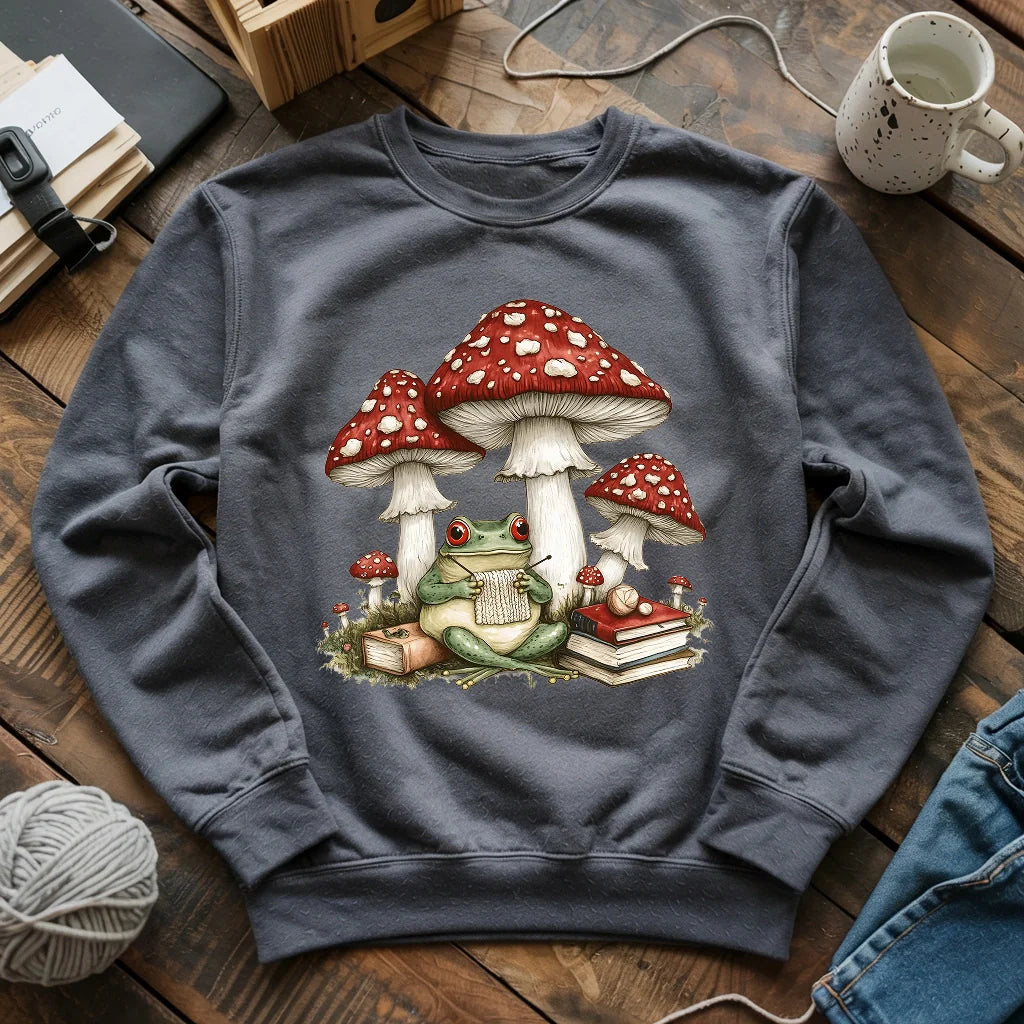 Knitting Frog Sweatshirt