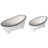 Ceramic Enamel Bathtub Planter & Soap Holder