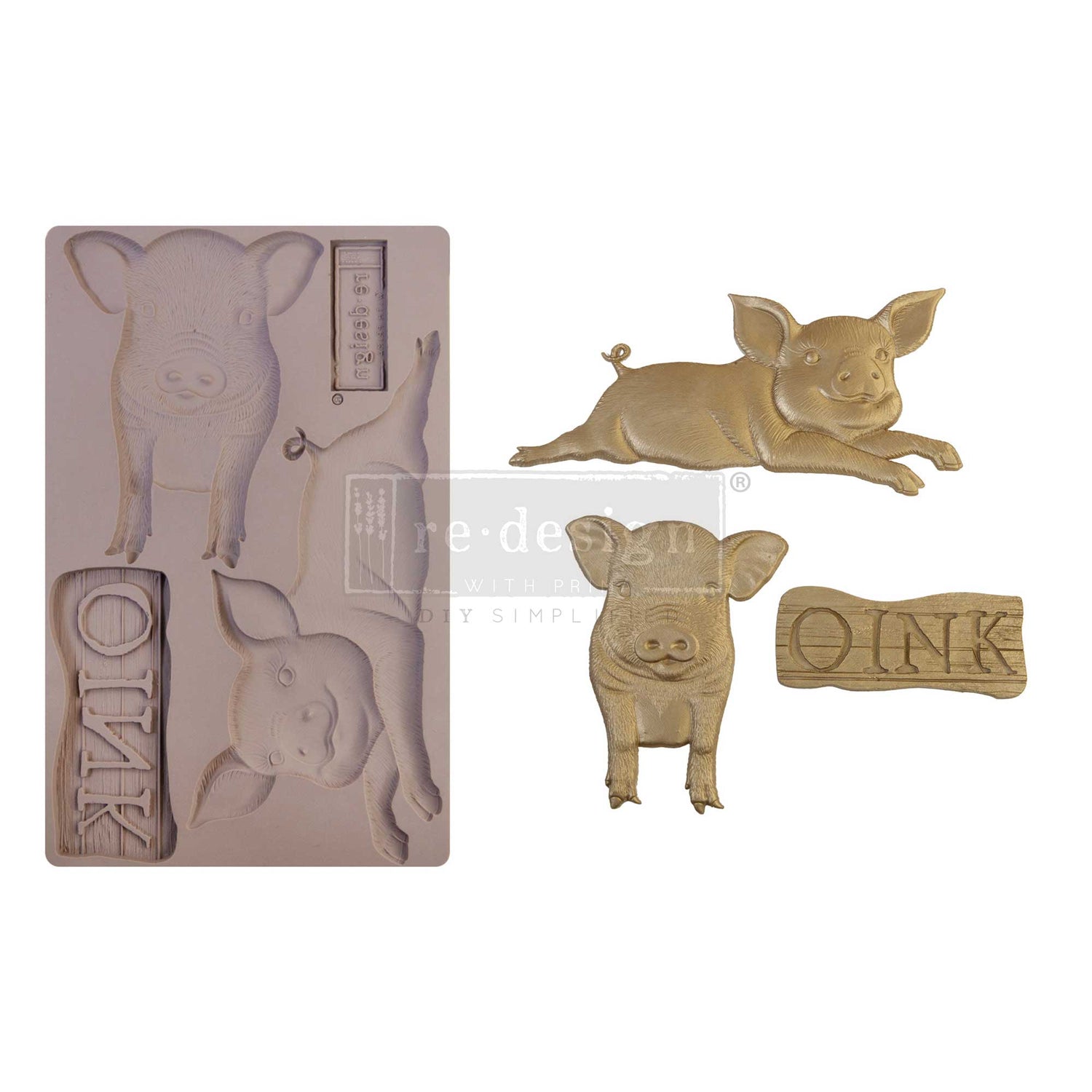 Redesign Decor Moulds® - Farm Friends - 1 pc, 5