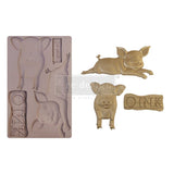 Redesign Decor Moulds® - Farm Friends - 1 pc, 5"x8", 8mm thickness Copyright #VA0002330235