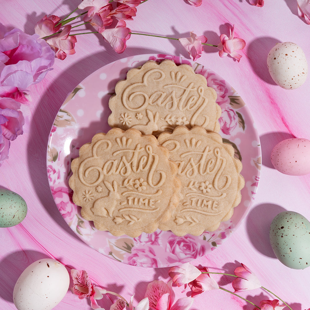 Embossed Easter Cookie Press - Happy Easter