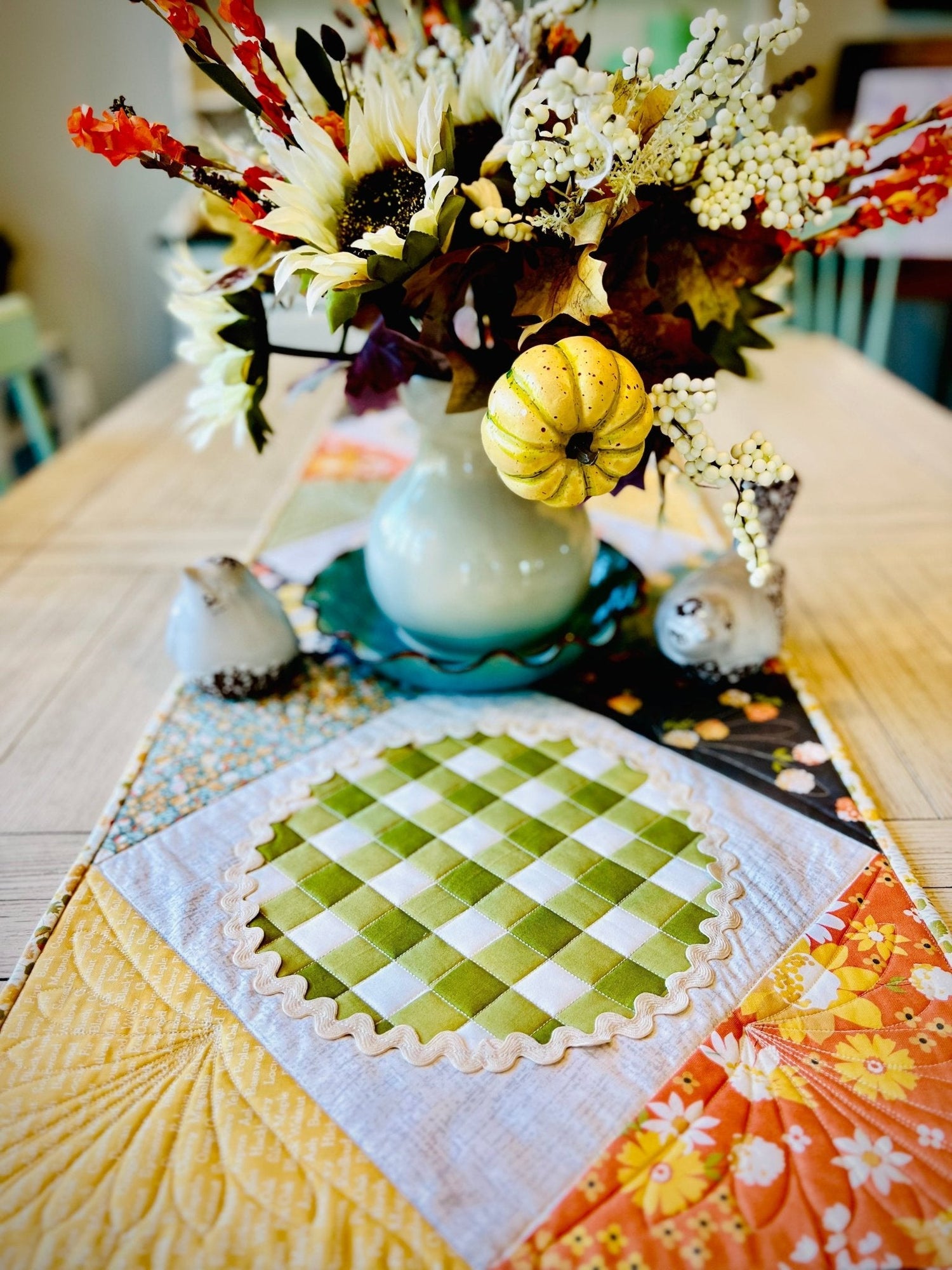 Easy as Pie Quilted Table Runner - Pattern Paper Print Version