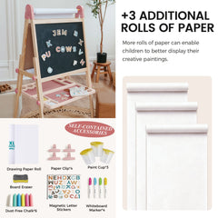 Tiny Land® Pink Magnitales Easel & Paper Roll Set by Tiny Land INC, product image 2