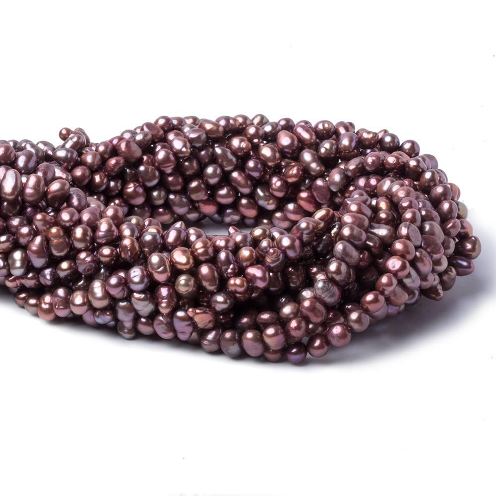 Eggplant Baroque Pearls 16 inch 85 beads 6x5mm