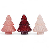 Embossed Mercury Glass Pink & Red Tree | 3 Colors