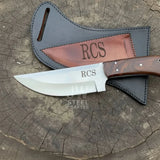 Custom Engraved Stainless Steel Outdoor Knife with Walnut Handle | JW SteelCrafts