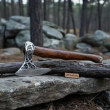 Raven Viking Axe with Hand Engraved Raven Motif