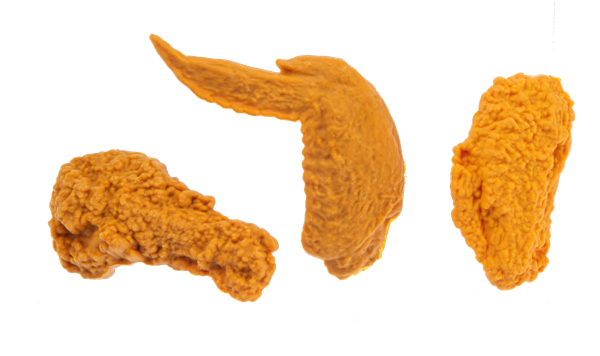 Fried Chicken Erasers in Bucket | Set of 8