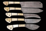 EST Custom Handmade Damascus Steel Beautiful 5Pcs. Kitch DK-0011