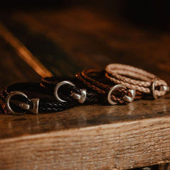 Braided Leather Bracelet - USA Made by The Local Branch, product image 2