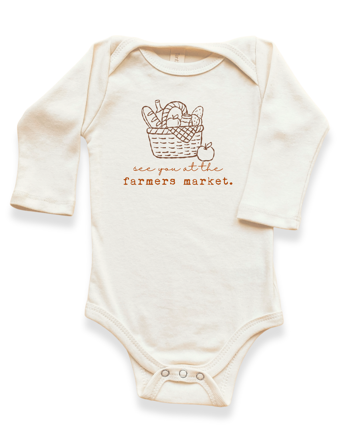 Farmers Market Organic Bodysuit Long Sleeve by Tenth & Pine