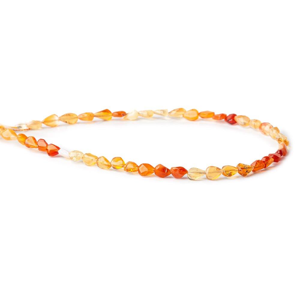Fire Opal Beads Plain 4-5mm Pears