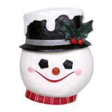 Paper Mache Frosty the Snowman Face Wall Mount