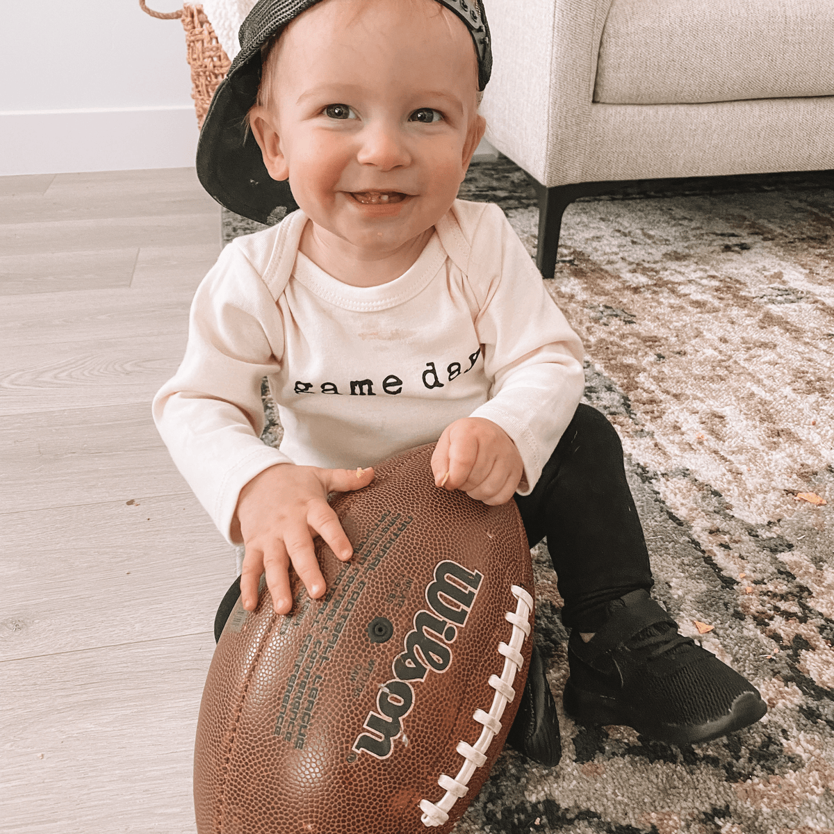 Game Day Organic Bodysuit Long Sleeve by Tenth & Pine, product image 4
