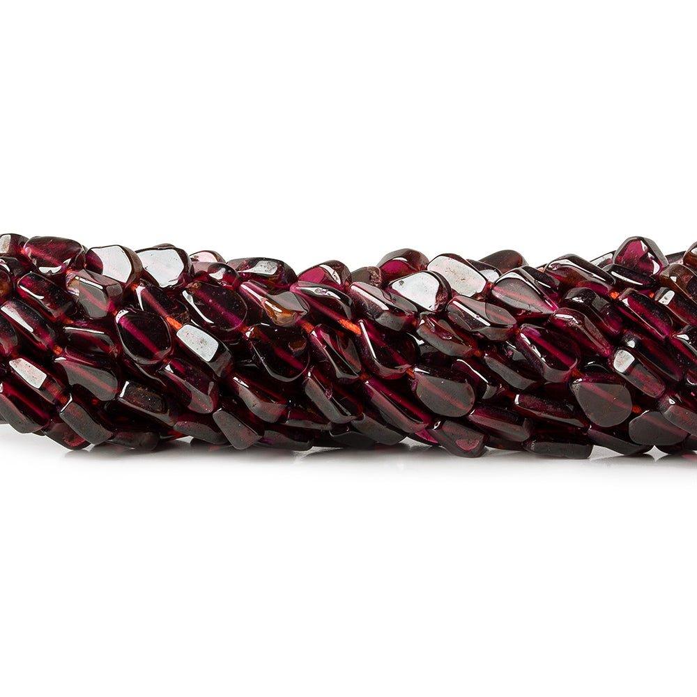 Garnet Beads Plain 5-7mm Flat Pears
