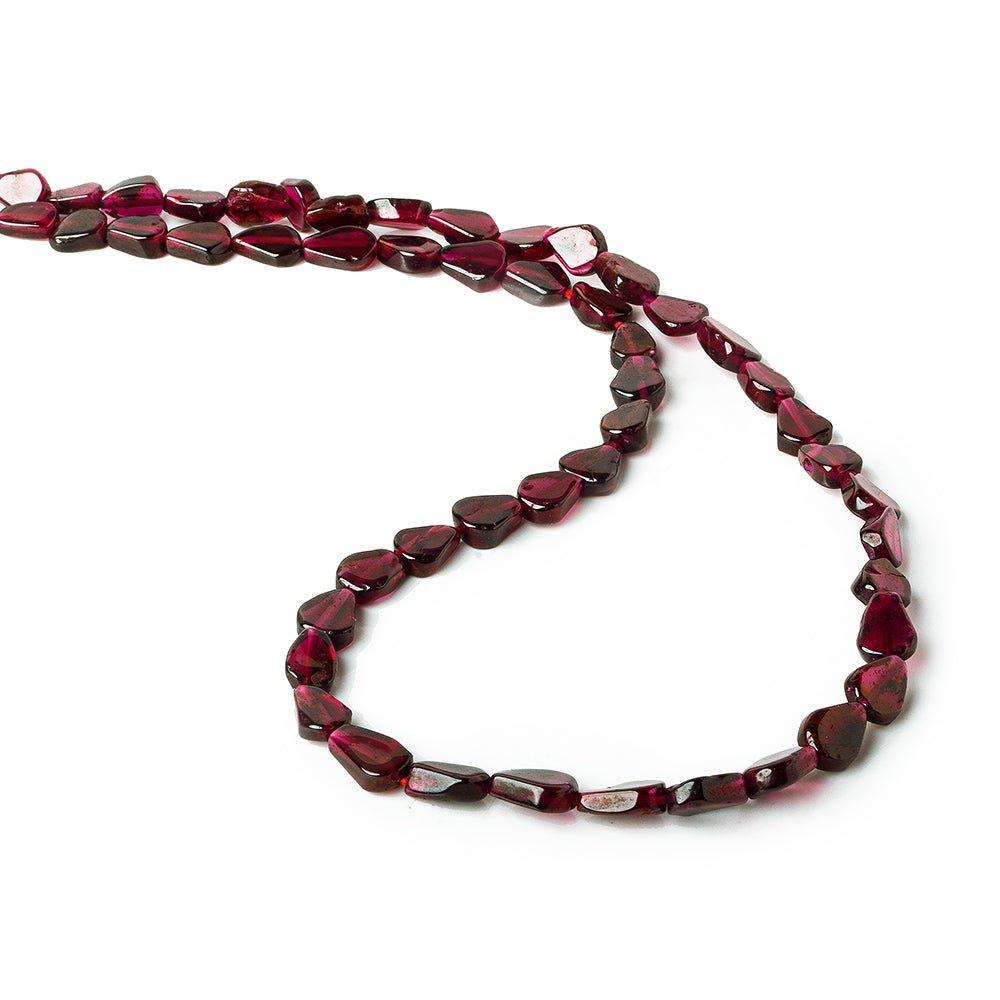 Garnet Beads Plain 5-7mm Flat Pears