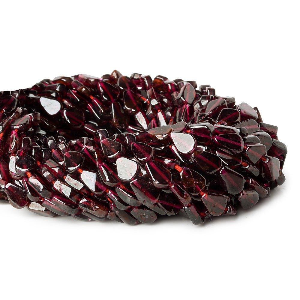 Garnet Beads Plain 5-7mm Flat Pears