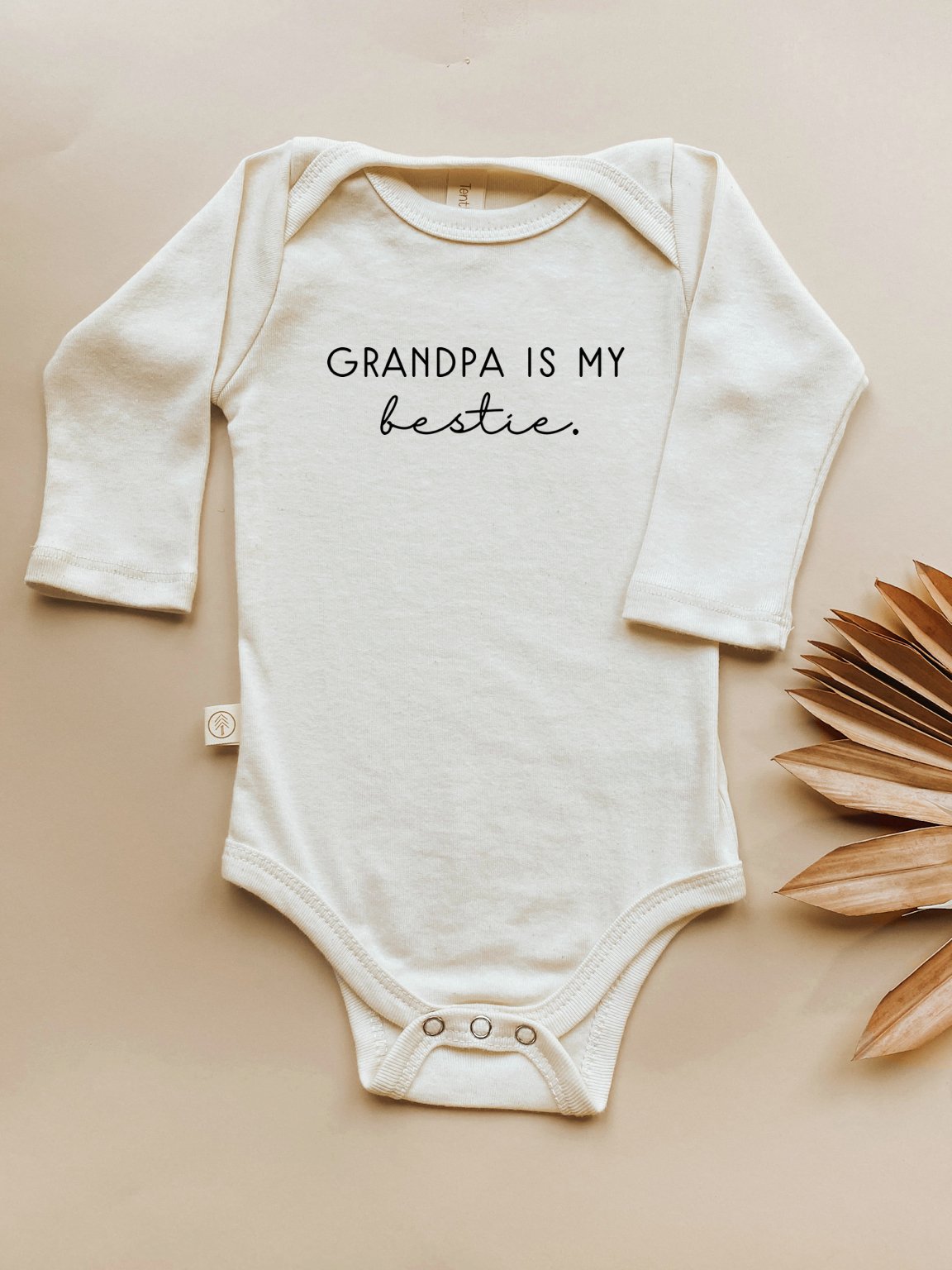 Grandpa is My Bestie Organic Bodysuit Long Sleeve by Tenth & Pine, product image 5