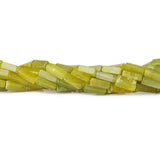 Green Serpentine Bead Plain Rectangle