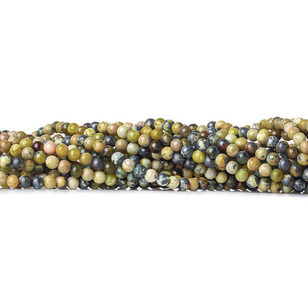 Green Serpentine Bead Round