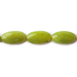 Green Serpentine Plain Oval Beads