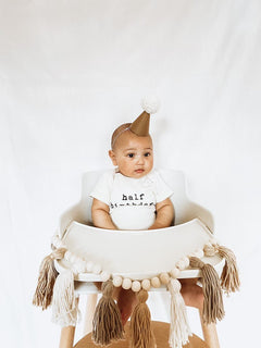 Half Birthday Organic Baby Bodysuit by Tenth & Pine, product image 6