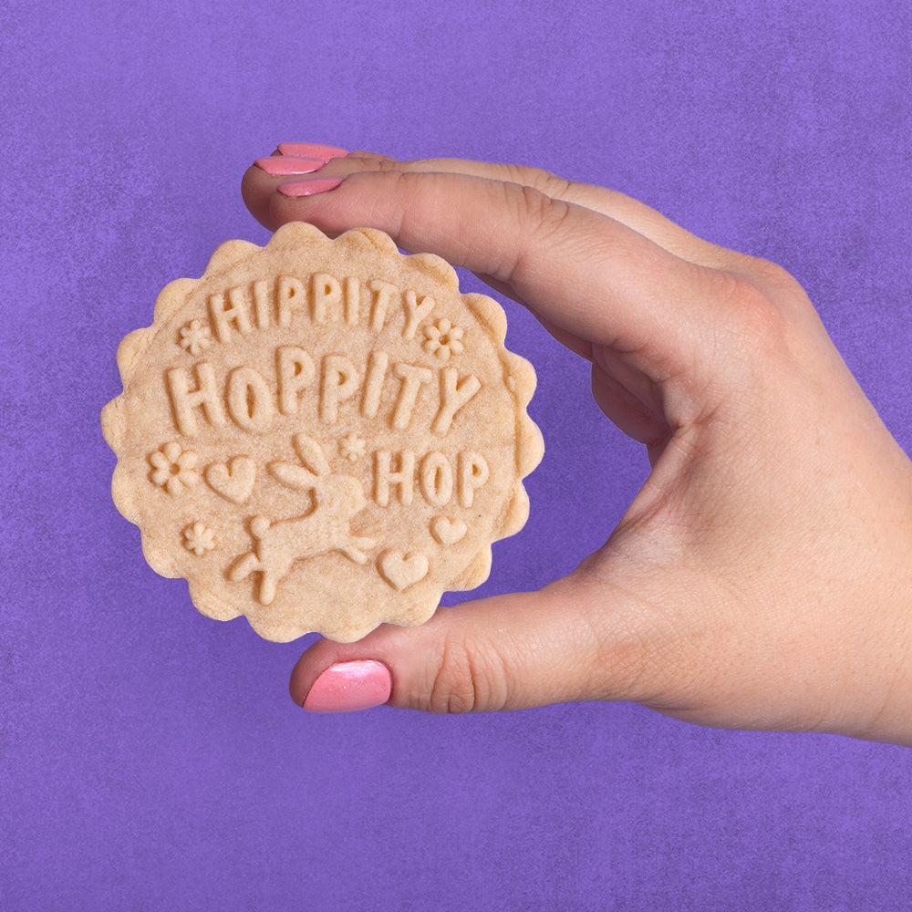 Embossed Easter Cookie Press - Hippity Hoppity