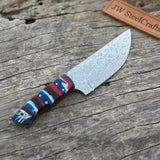 Custom Skinner Knife – Handmade Hunting Blade with Patriot Resin Handle