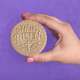 Embossed Easter Cookie Press - He is Risen Circle