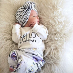 Hello I'm New Here Organic Bodysuit Long Sleeve by Tenth & Pine, product image 6