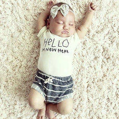 Hello I'm New Here Organic Baby Bodysuit by Tenth & Pine, product image 8