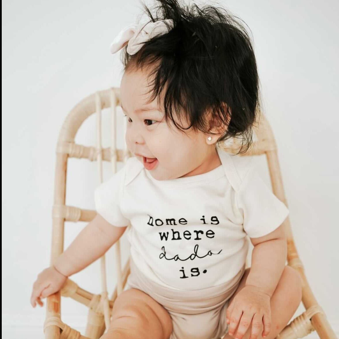 Home is Where Dada is Organic Baby Bodysuit by Tenth & Pine, product image 4