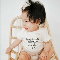 Home is Where Dada is Organic Baby Bodysuit by Tenth & Pine, product image 4
