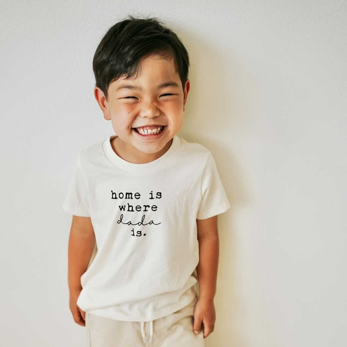 Home is Where Dada Is Organic Kids T-shirt by Tenth & Pine, product image 6