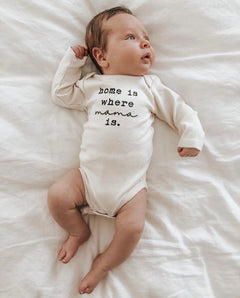 Home is Where Mama is Organic Bodysuit Long Sleeve by Tenth & Pine, product image 2
