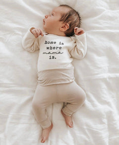 Home is Where Mama is Organic Bodysuit Long Sleeve by Tenth & Pine, product image 3