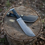 Hunting Knife Hunting 10.50" Tanto Style Knife with Buffalo Horn Handle with Sheath