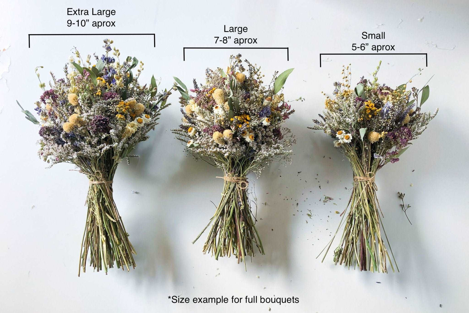 Dried Flower Bouquet – Sunflowers, Eucalyptus, Daisies & Yarrow – Rustic Farm-Grown California Wedding & Home Décor Arrangement