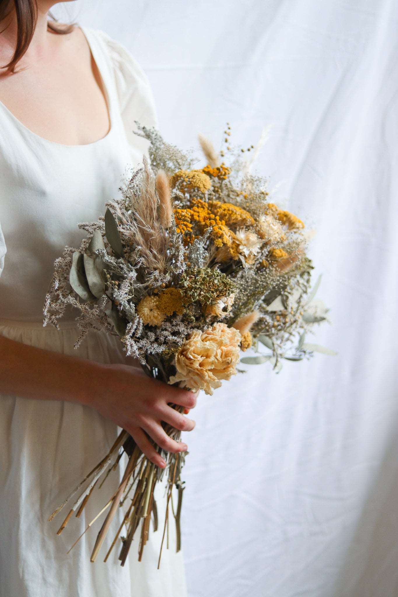 Dried Yarrow Flower Bouquet