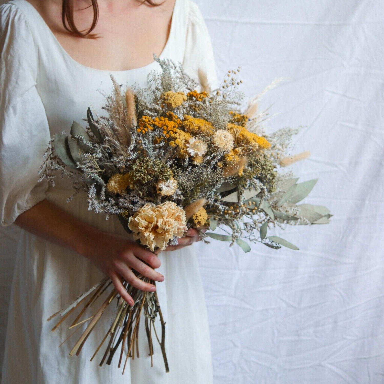 Dried Yarrow Flower Bouquet