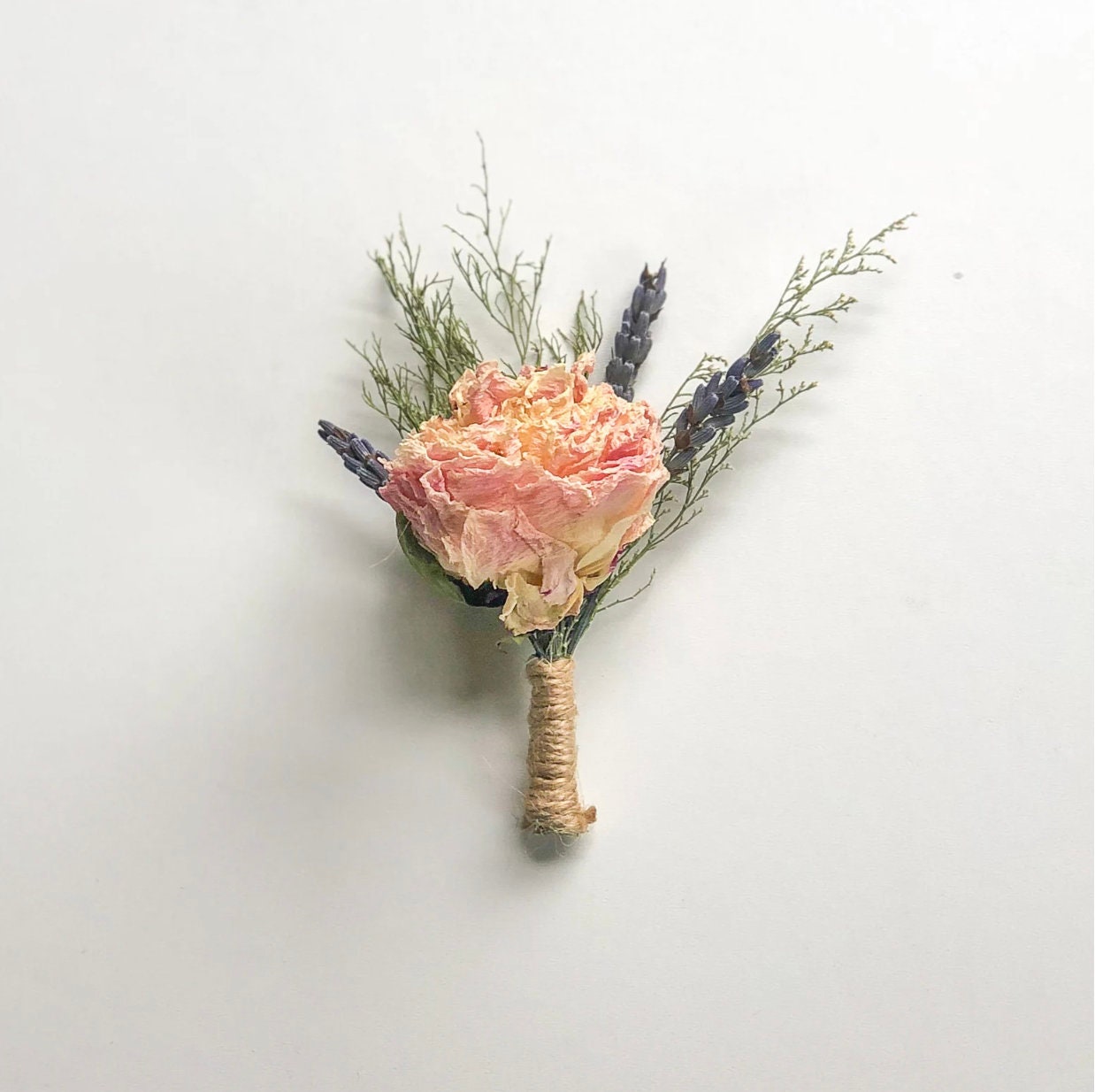 Dried Flower Bouquet with Ranunculus, Yarrow, Daisies & Baby’s Breath