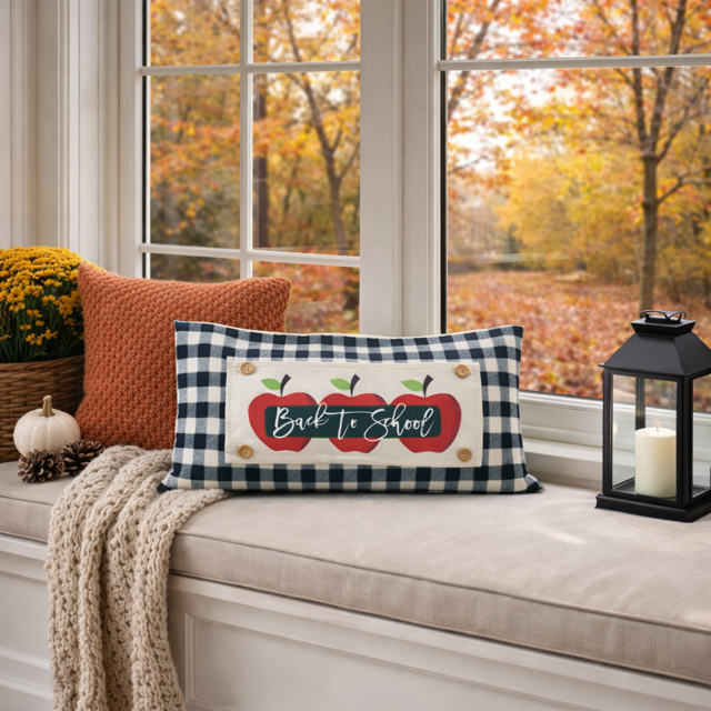 PANEL ONLY: RECTANGLE Fall, Autumn; BACK TO SCHOOL