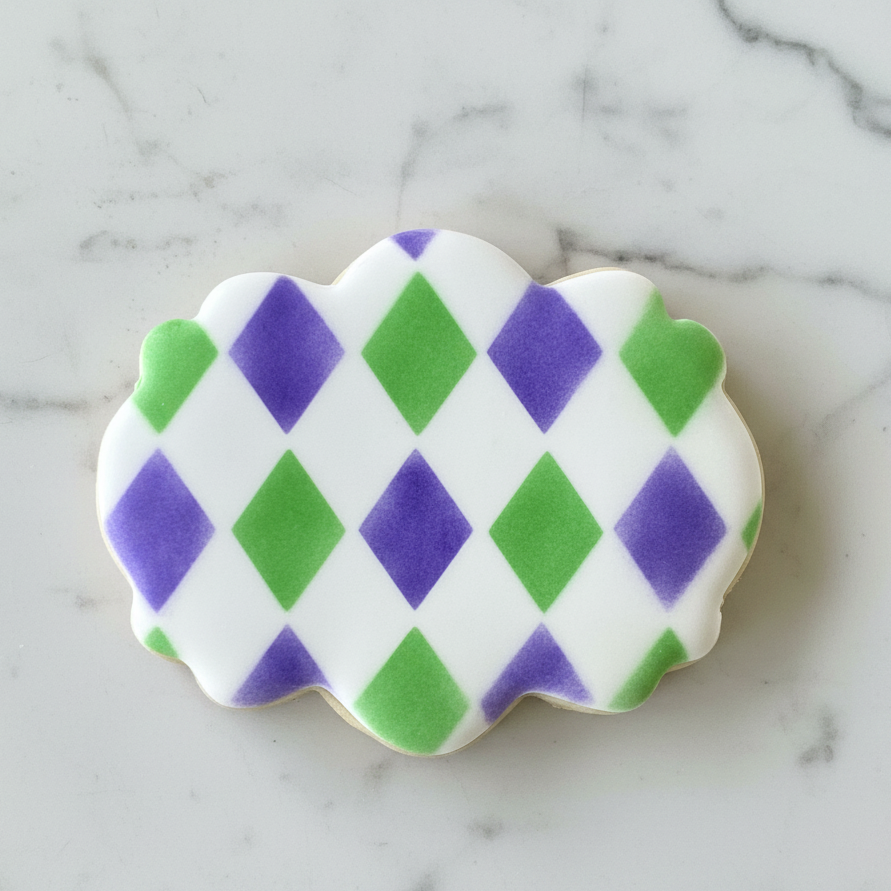 Stretched Harlequin Pattern Stencil
