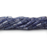 Iolite Faceted Cylinder Tubes 14 inch 49 beads