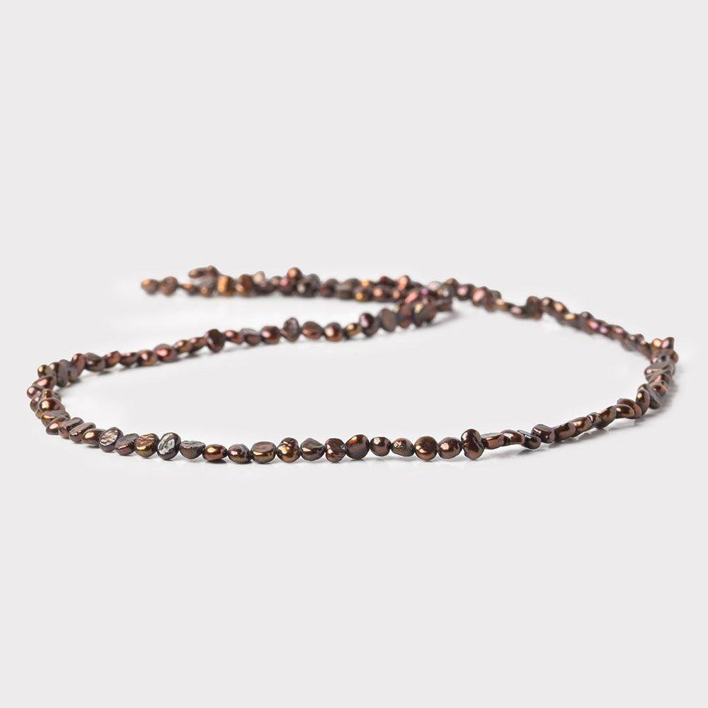 Iridescent Brown Freshwater Pearls 3-4mm Baroque