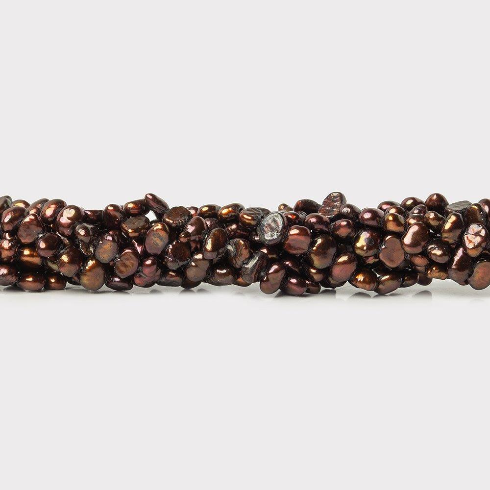 Iridescent Brown Freshwater Pearls 3-4mm Baroque