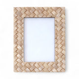 Ivory Woven Resin Picture Frame | Holds 5x7 Photo